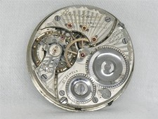 SCARCE 16S ILLINOIS 21 JEWEL BUNN SPECIAL POCKETWATCH MOVEMENT & DIAL, RUNNING picture