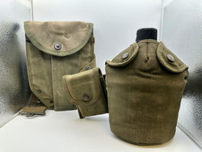 Vintage US Military Field Gear Set: 1953 Mirro Canteen, M-1945 Cargo Pack picture