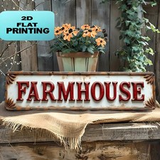 2D Vintage Farmhouse Metal Sign Home Room Patio Garden Porch Wall Art Decoration picture