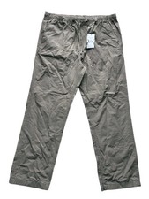 Peter Christian Mens Organic Cotton Drawstring Elastic Waist Pants Taupe NWT picture