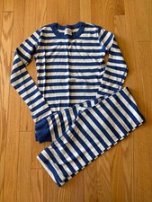 Boys Hanna Andersson Blue Striped Pajamas, size 14 (160) picture