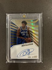 Panini Revolution 2018-19 Joel Embiid Auto AU-JEM Philadelphia 76ers picture