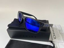 Oakley Holbrook OO9102 Sunglasses Matte Black /Blue Polarized Sunglasses picture