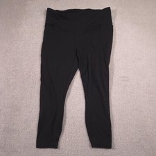 Fabletics PureLuxe Leggings Womens Large Black High Rise Ankle Pocket Yoga picture
