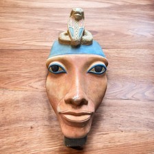 Rare Ancient Egyptian Antiquities King Akhenaten Mask Unique Statue Egyptian BC picture