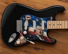 Trump Never Surrender Patriotic Pickguard – Fender Strat Modern 11 Hole SSS picture