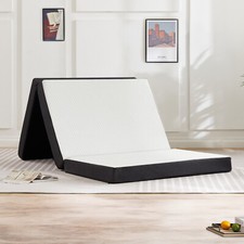 Tri-Fold Memory Foam Portable Folding Mattress Topper Bedroom Floor Bed  picture