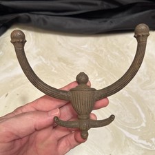 Antique  Victorian Hall Tree Hat Coat Hook Cast Iron picture