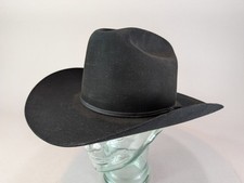 Vintage Stetson 5X Beaver Black Rancher Cowboy Hat Size 7 1/8 picture