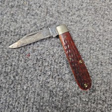 Vintage Case XX 61024 1/2 Pretty Redbone Single Blade Jack Knife 1940-1964 picture