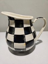 Mackenzie Childs Courtly Check Pitcher 8.5