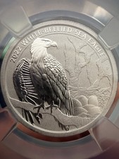 2022P Australia $50 .9995 Platinum White-Bellied Sea Eagle MS70 - 1/2 oz picture