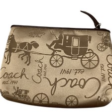 COACH Horse & Coach large Chubby Bag F60590 Clutch Bag or Makeup Case NEW with T picture