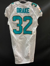 #32 KENYAN DRAKE MIAMI DOLPHINS GAME USED/TEAM ISSUED NIKE JERSEY CARDINALS picture