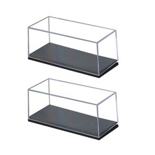 2 Pack🚗 1:43 Diecast Car Display Case Stackable with Base - Model Car Storage picture