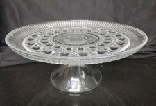 VTG Federal Glass Windsor Pedestal Cake Plate Stand with Dome Cover Punch Bowl picture