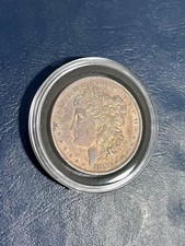 1880-O Morgan Silver Dollar Beautiful Gold Toning picture