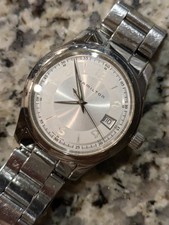 Hamilton Linwood H184510 Quartz Mens Wristwatch 30mm Square 17cm Wrist Used picture