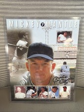 Signed Mickey Mantle Stamp Sheet COA International Collectors Society Rare picture